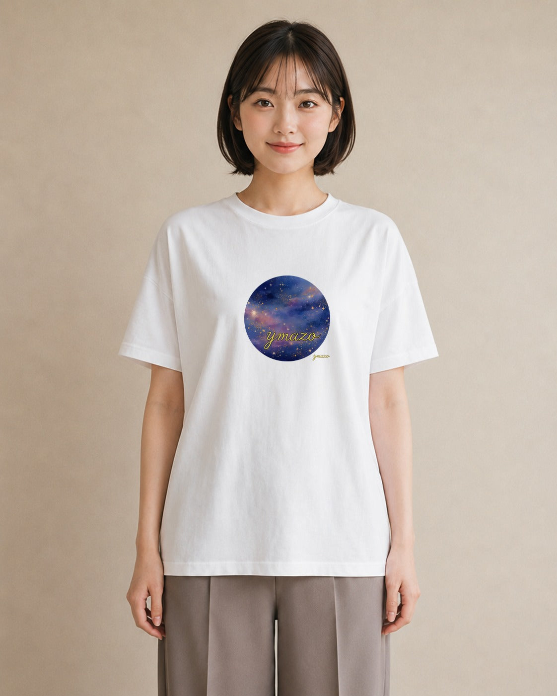 デザインTシャツ レディース 蠍座 星空 宇宙 イラスト ユニーク ペアコーデ 秋コーデ 白T YMAZO