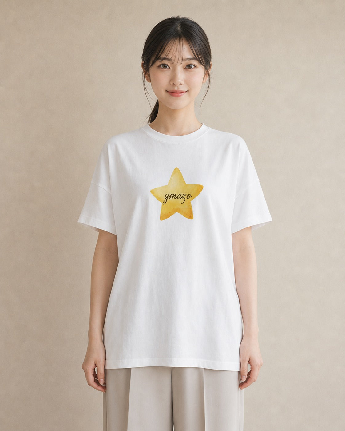半袖Tシャツ レディース 星空 宇宙 イラスト 可愛い 通勤 在宅 白T YMAZO