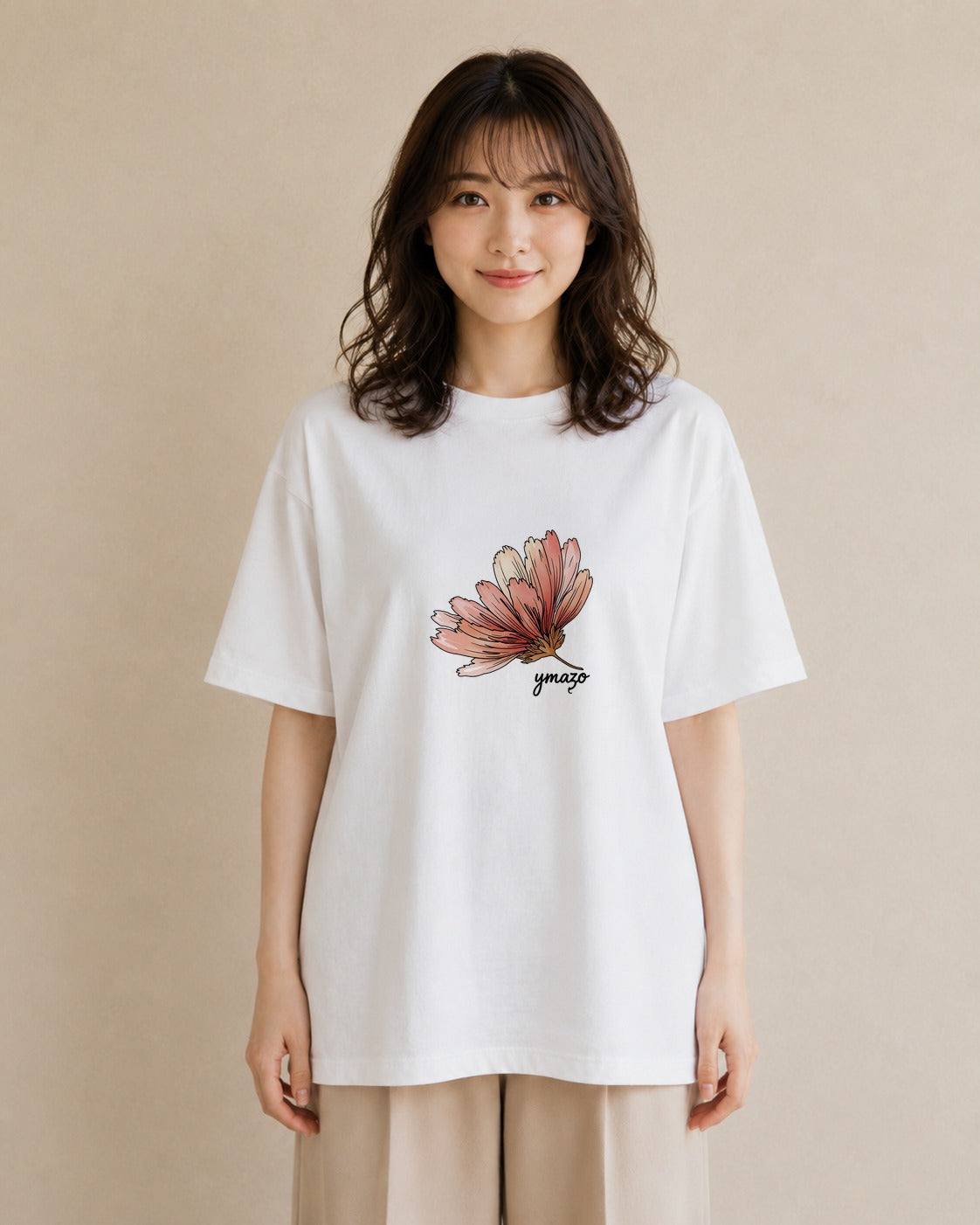 Tシャツ レディース カーネーション 花 花柄 イラスト モード 親子 20代 白T