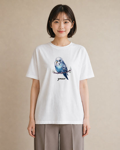 プリントTシャツ レディース ことり ペット 動物 イラスト ボタニカル お揃い 親子 白T YMAZO