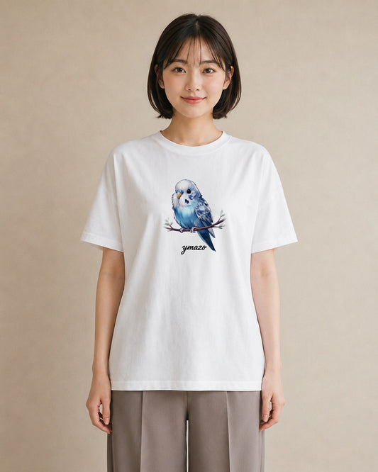 プリントTシャツ レディース ことり ペット 動物 イラスト ボタニカル お揃い 親子 白T YMAZO