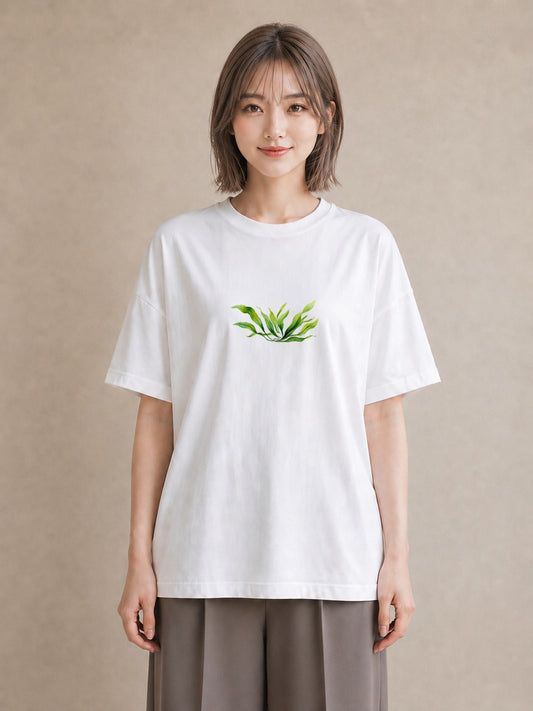 グラフィックTシャツ レディース ハーブ 植物 ボタニカル イラスト ユニーク 友達ギフト 部屋着 白T YMAZO