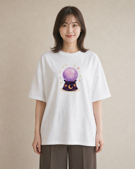 デザインTシャツ レディース 双子座 星空 宇宙 イラスト シック カフェ服 クリスマス 白T YMAZO