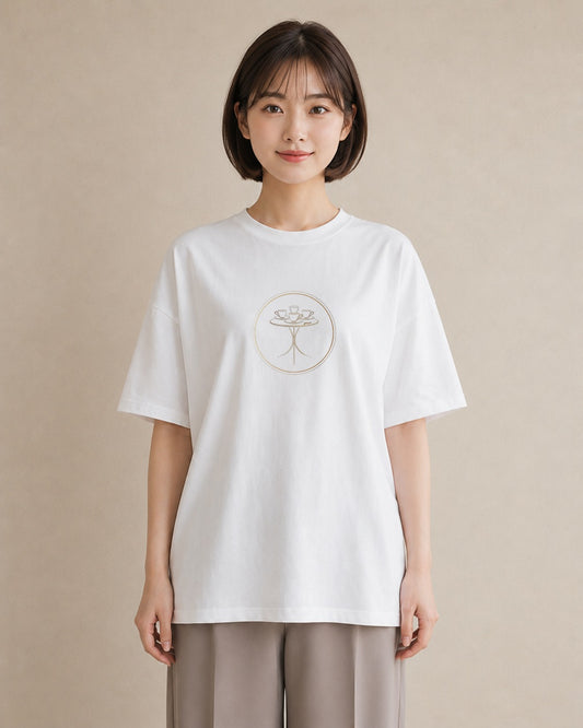 デザインTシャツ レディース カフェ カフェロゴ ロゴ イラスト 抜け感 秋コーデ おしゃれギフト 白T YMAZO