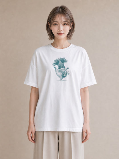 デザインTシャツ レディース エキゾチックショートヘア 猫 ねこ イラスト ポップ 送別ギフト 通勤 白T YMAZO