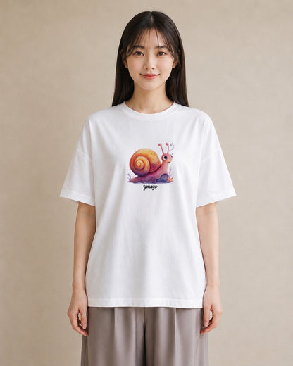 プリントTシャツ レディース ヤドカリ 海の生き物 海 イラスト 北欧風 姉妹 送別ギフト 白T YMAZO