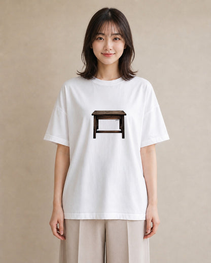 プリントTシャツ レディース 雨上がりのベンチ ベンチ ナチュラル アンティーク イラスト ゆるかわ 春コーデ 姉妹 白T YMAZO