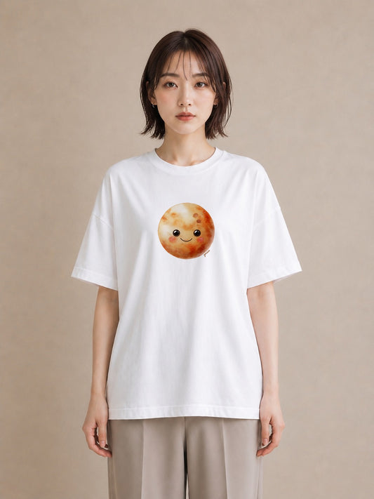 デザインTシャツ レディース 宇宙 星空 イラスト 帰省 ラフ 白T YMAZO
