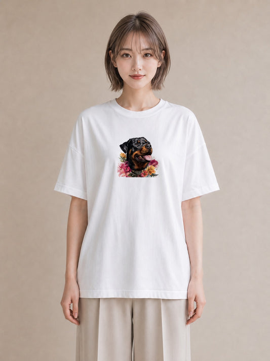 Tシャツ レディース ラブラドールレトリバー 犬 いぬ イラスト シンプル ホワイトデー 春服 白T YMAZO