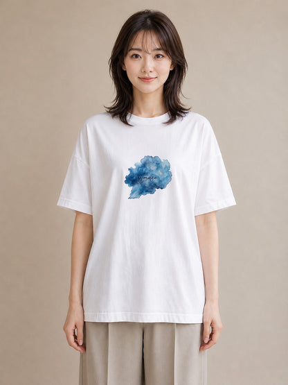 デザインTシャツ レディース 獅子座 星空 宇宙 イラスト カフェコーデ クリスマス 旅行 白T YMAZO