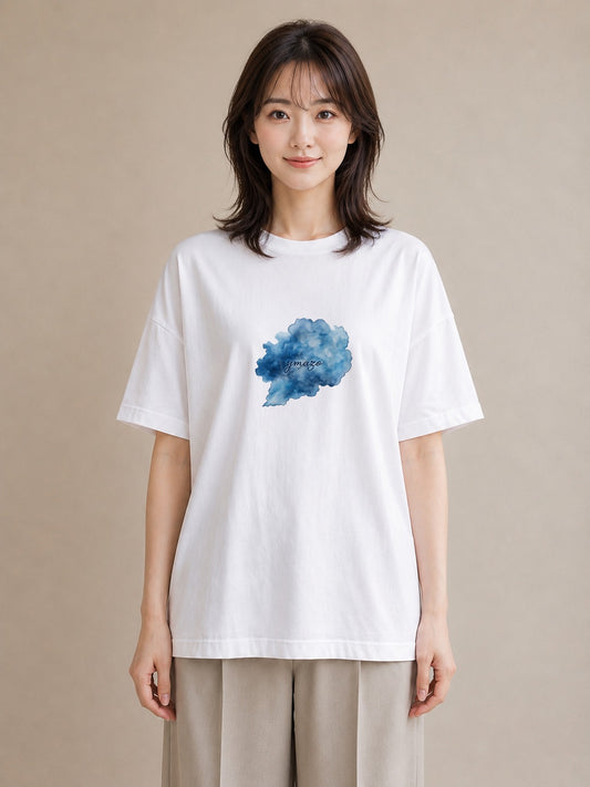 デザインTシャツ レディース 獅子座 星空 宇宙 イラスト カフェコーデ クリスマス 旅行 白T YMAZO