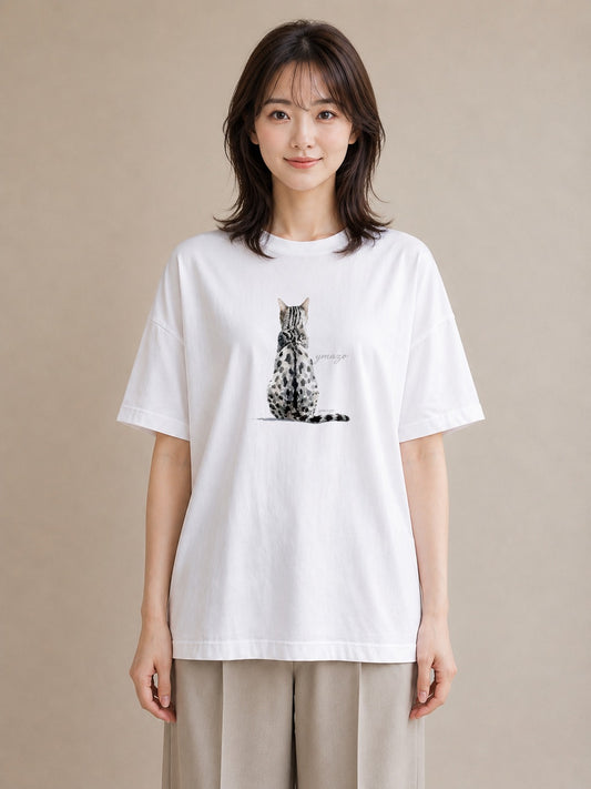 半袖Tシャツ レディース ラグドール 猫 ねこ イラスト カフェコーデ ホワイトデー 春服 白T YMAZO
