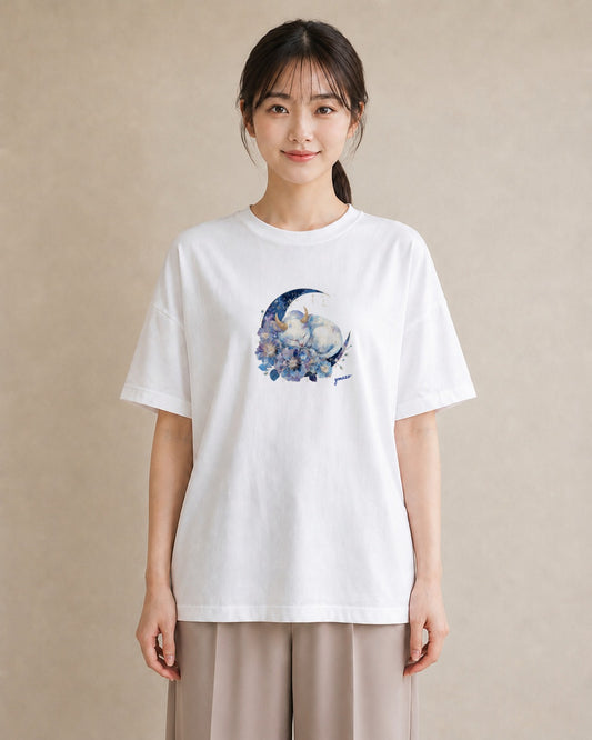 Tシャツ レディース シャム 猫 ねこ イラスト レトロ 綿100 デート 白T YMAZO