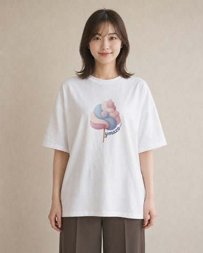デザインTシャツ レディース キャンディ 食べ物 フード イラスト 可愛い 20代 カジュアルコーデ 白T YMAZO