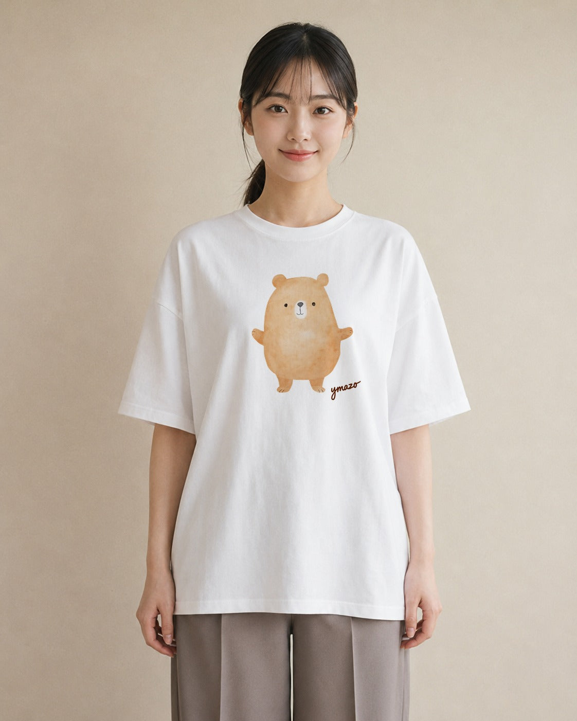 Tシャツ レディース ナマケモノ 動物 アニマル イラスト 旅行コーデ 帰省 ラフ 白T YMAZO