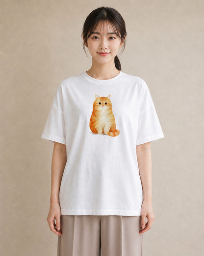 半袖Tシャツ レディース アメリカンショートヘア 猫 ねこ イラスト ポップ 旅行 母娘コーデ 白T YMAZO