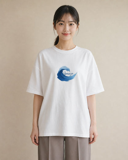 半袖Tシャツ レディース 波 星空 宇宙 イラスト ボタニカル おしゃれギフト 社会人 白T YMAZO