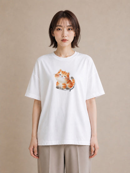 デザインTシャツ レディース 猫の手 猫 ねこ イラスト ユニーク デート 帰省 白T YMAZO