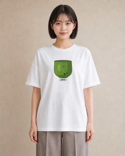 グラフィックTシャツ レディース 抹茶 食べ物 フード イラスト ナチュラル 部屋着 女性向けギフト 白T YMAZO