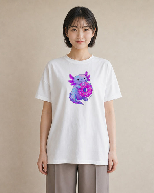 プリントTシャツ レディース ドーナツ 食べ物 フード イラスト モード クリスマス 旅行 白T YMAZO