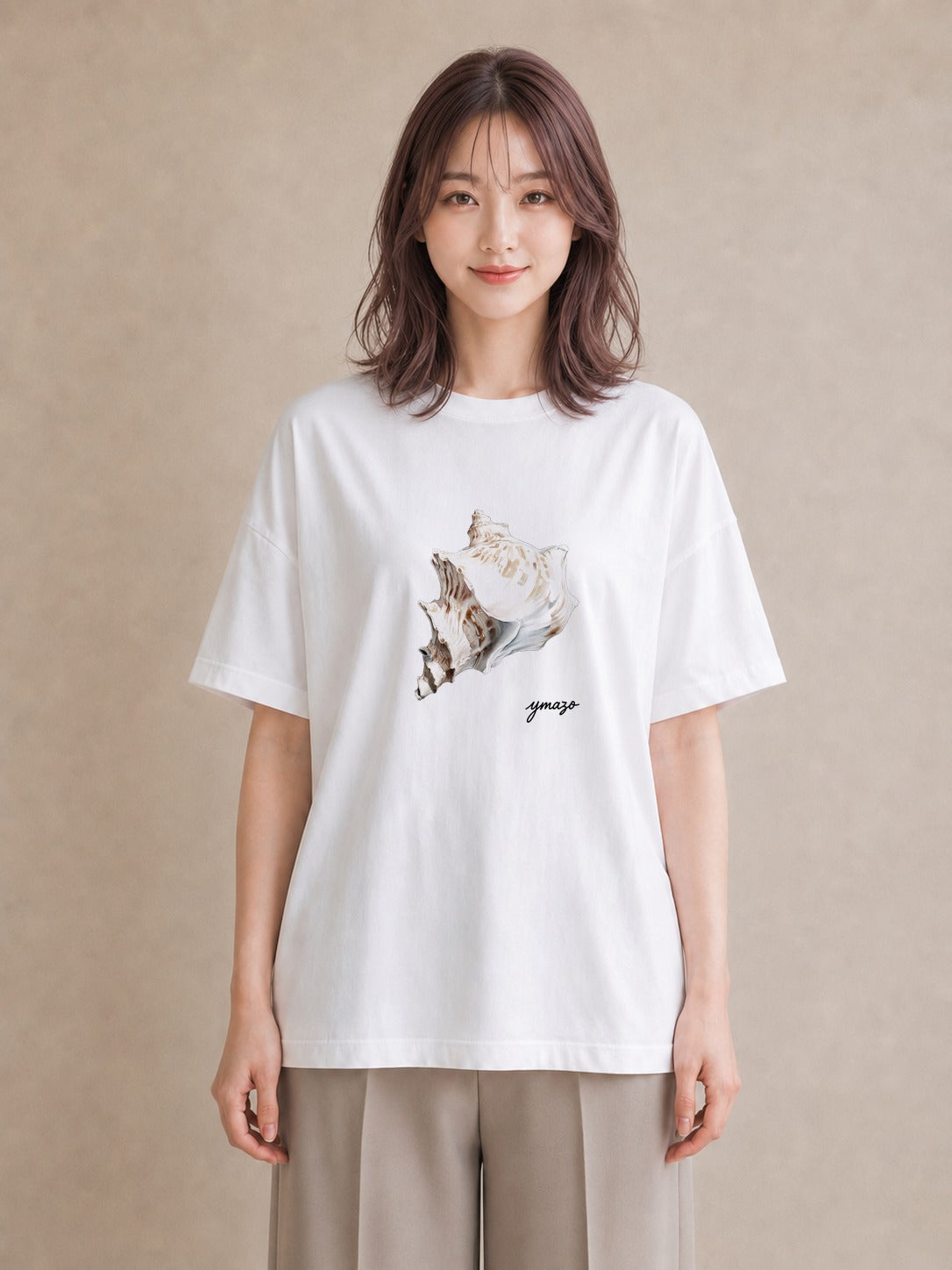 プリントTシャツ レディース かたつむり 昆虫 虫 イラスト 上品 敬老の日 ホワイトデー 白T YMAZO