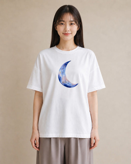 半袖Tシャツ レディース 山羊座 星空 宇宙 イラスト ナチュラル 20代 カジュアルコーデ 白T YMAZO