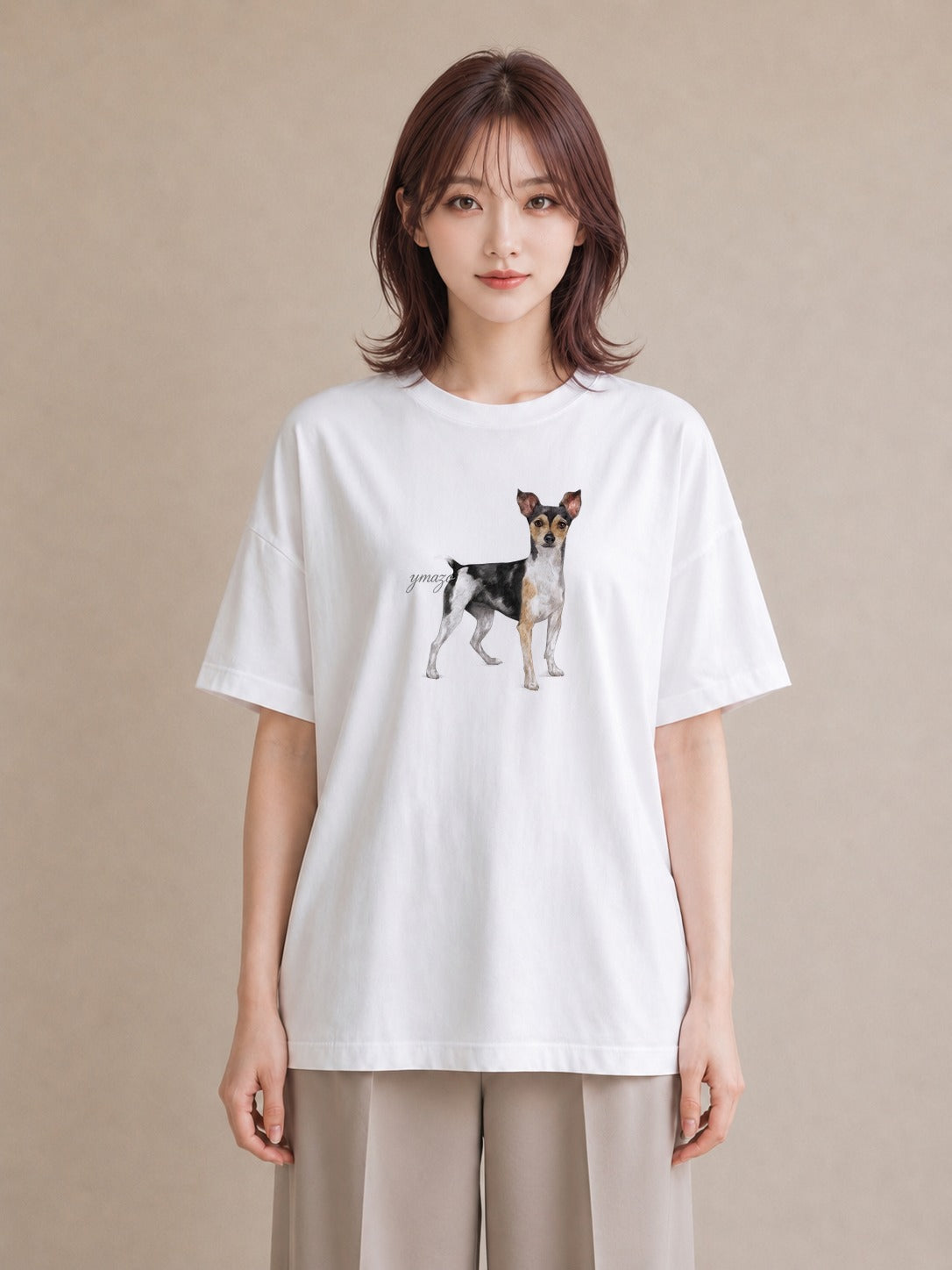 Tシャツ レディース 老犬 犬 いぬ イラスト 淡色 ルームウェア ギフト 白T YMAZO