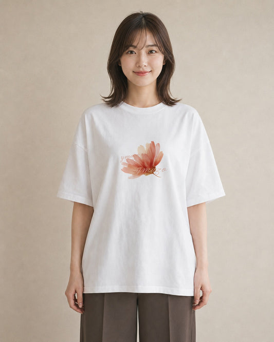 グラフィックTシャツ レディース たんぽぽ 花 花柄 イラスト 韓国風 春服 ミセス 白T YMAZO
