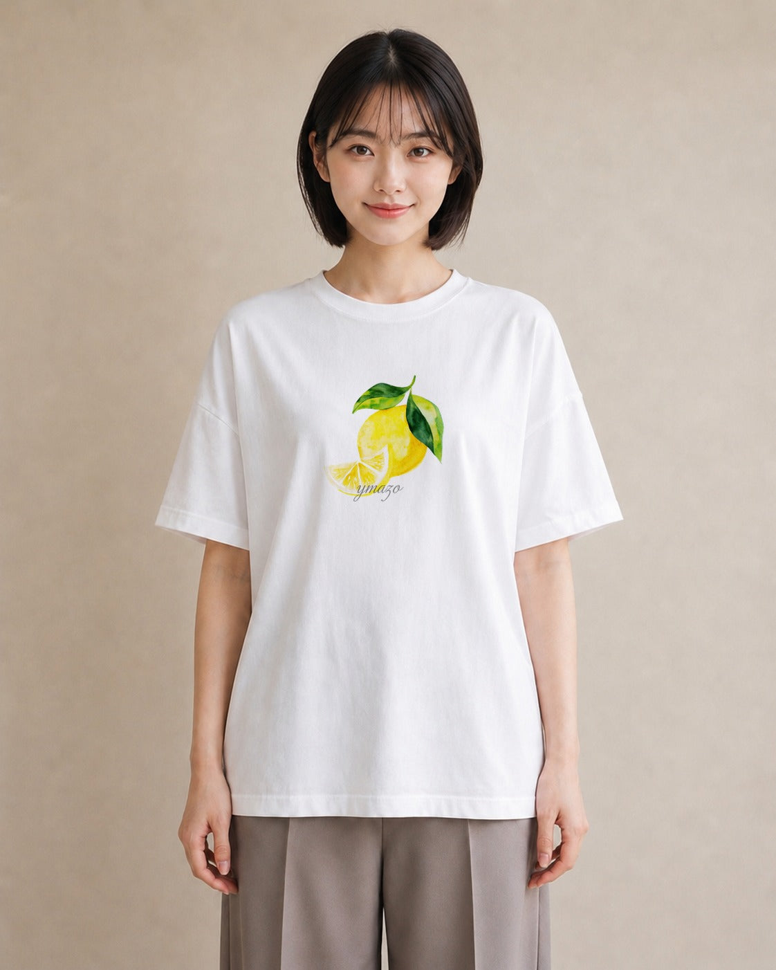 グラフィックTシャツ レディース バナナ 食べ物 フード イラスト モード ホワイトデー 春服 白T YMAZO