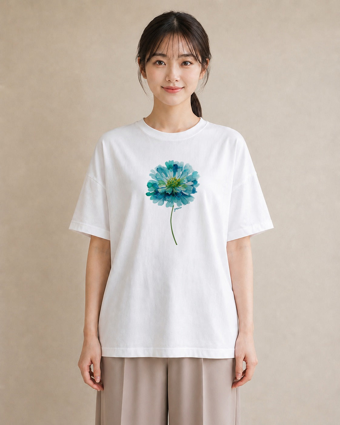 Tシャツ レディース たんぽぽ 花 花柄 イラスト ニュアンス 自分用 ルームウェア 白T