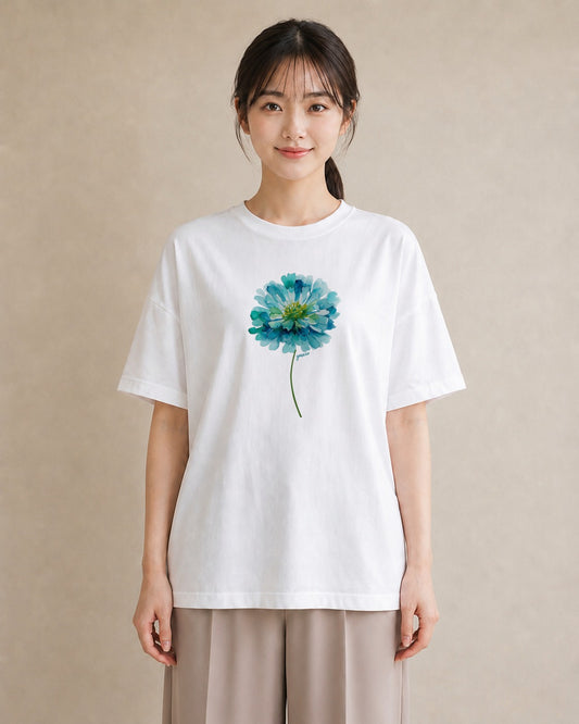 Tシャツ レディース たんぽぽ 花 花柄 イラスト ニュアンス 自分用 ルームウェア 白T YMAZO