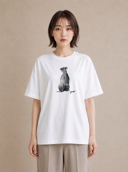 Tシャツ レディース 犬 いぬ イラスト カジュアル 女子会 お揃い 白T YMAZO