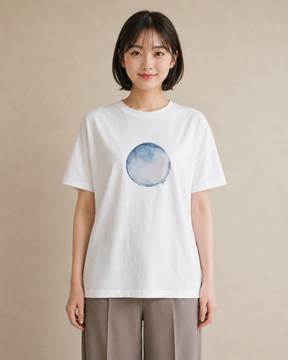 プリントTシャツ レディース プラネット 星空 宇宙 イラスト モード 女性向けギフト 散歩 白T YMAZO