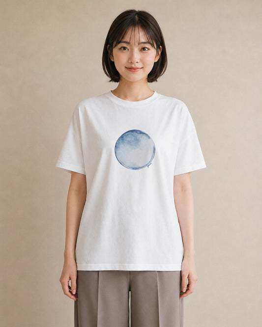 プリントTシャツ レディース プラネット 星空 宇宙 イラスト モード 女性向けギフト 散歩 白T YMAZO