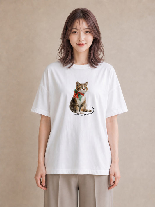 グラフィックTシャツ レディース ソマリ 猫 ねこ イラスト ポップ 姉妹 送別ギフト 白T YMAZO