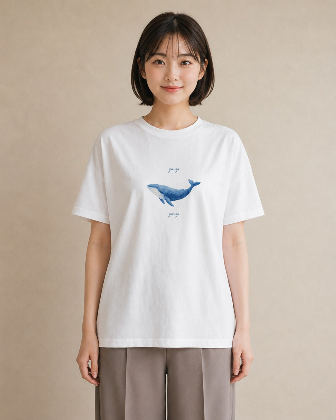 グラフィックTシャツ レディース シャチ 海の生き物 海 イラスト 休日コーデ 部屋着 女性向けギフト 白T YMAZO