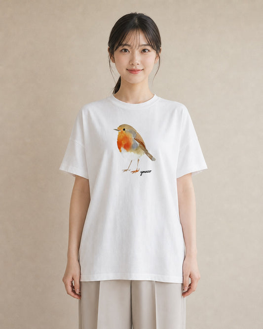 グラフィックTシャツ レディース ことり ペット 動物 イラスト カジュアル お出かけ 普段着 白T YMAZO