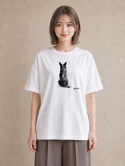 デザインTシャツ レディース スフィンクス 猫 ねこ イラスト アート風 カフェ巡り 女子会 白T YMAZO