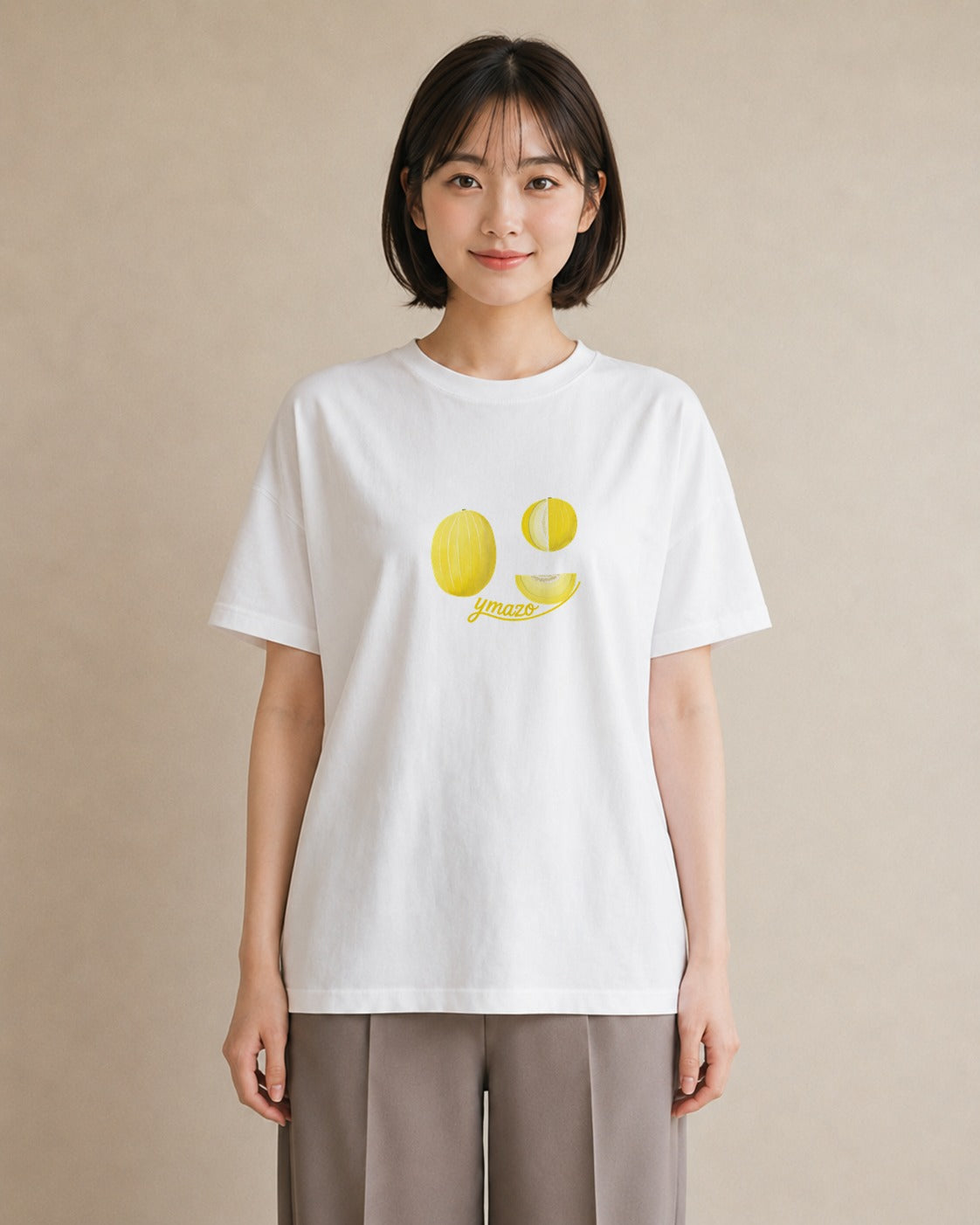 半袖Tシャツ レディース アボカド 食べ物 フード イラスト 淡色 カフェ巡り 女子会 白T YMAZO