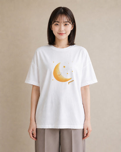 デザインTシャツ レディース 星空 宇宙 イラスト ルームウェア ギフト 白T YMAZO