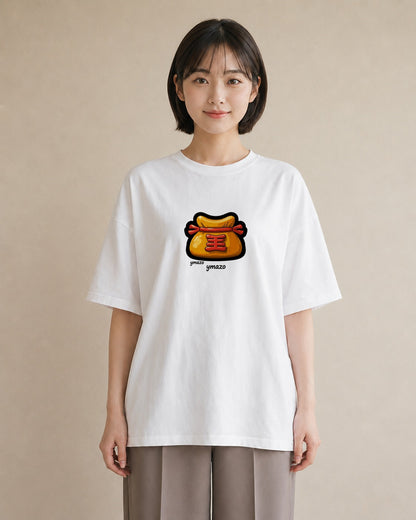 デザインTシャツ レディース おにぎり 食べ物 フード イラスト お洒落 自分用 ルームウェア 白T YMAZO