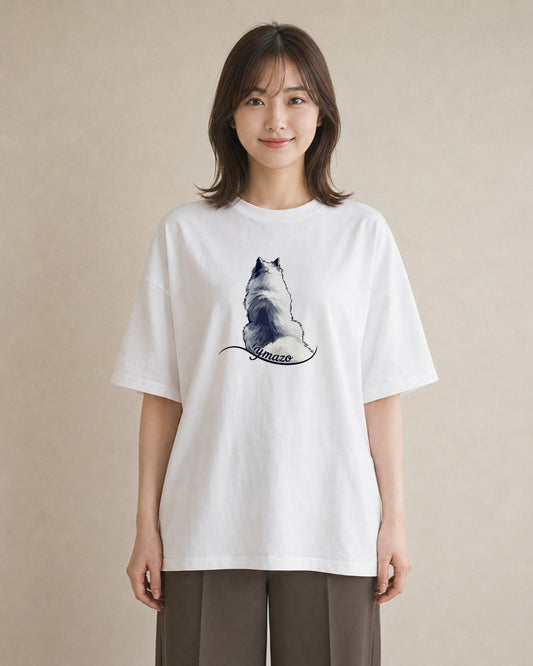 プリントTシャツ レディース 老犬 犬 いぬ イラスト ギフト 母の日 白T YMAZO