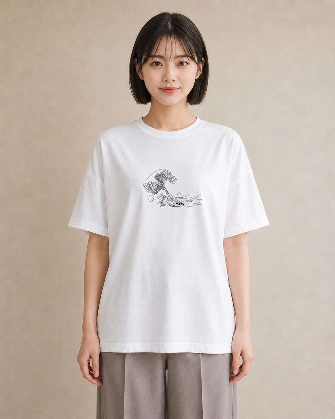 デザインTシャツ レディース 海 リゾート 夏 イラスト 北欧風 春コーデ 姉妹 白T YMAZO