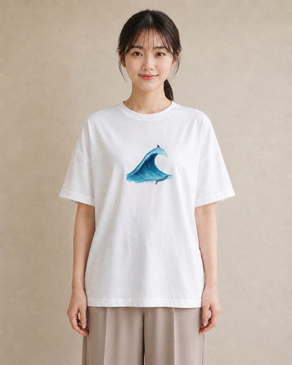 グラフィックTシャツ レディース 海 星空 宇宙 イラスト ガーリー 夏コーデ 通学 白T YMAZO