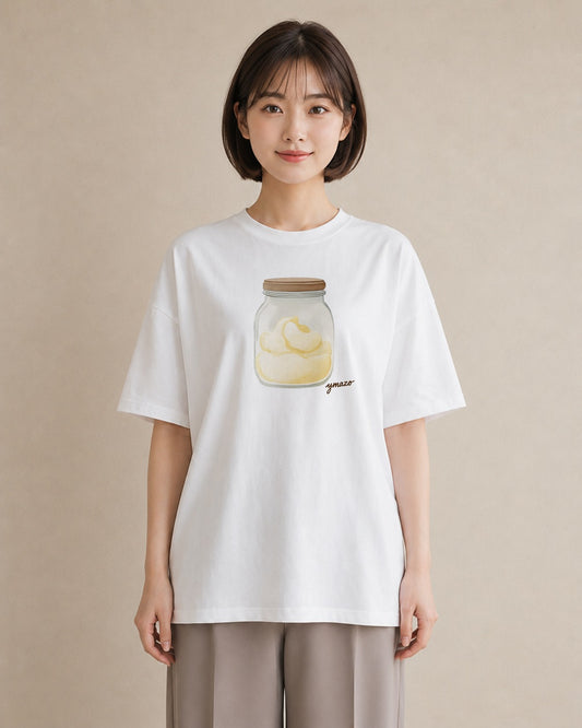 半袖Tシャツ レディース クリームソーダ 食べ物 フード イラスト こなれ感 通学 誕生日プレゼント 白T YMAZO