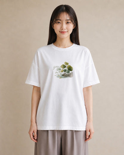 半袖Tシャツ レディース 桟橋 水辺 波止場 ナチュラル アンティーク イラスト モード 女性 旅行用 白T YMAZO