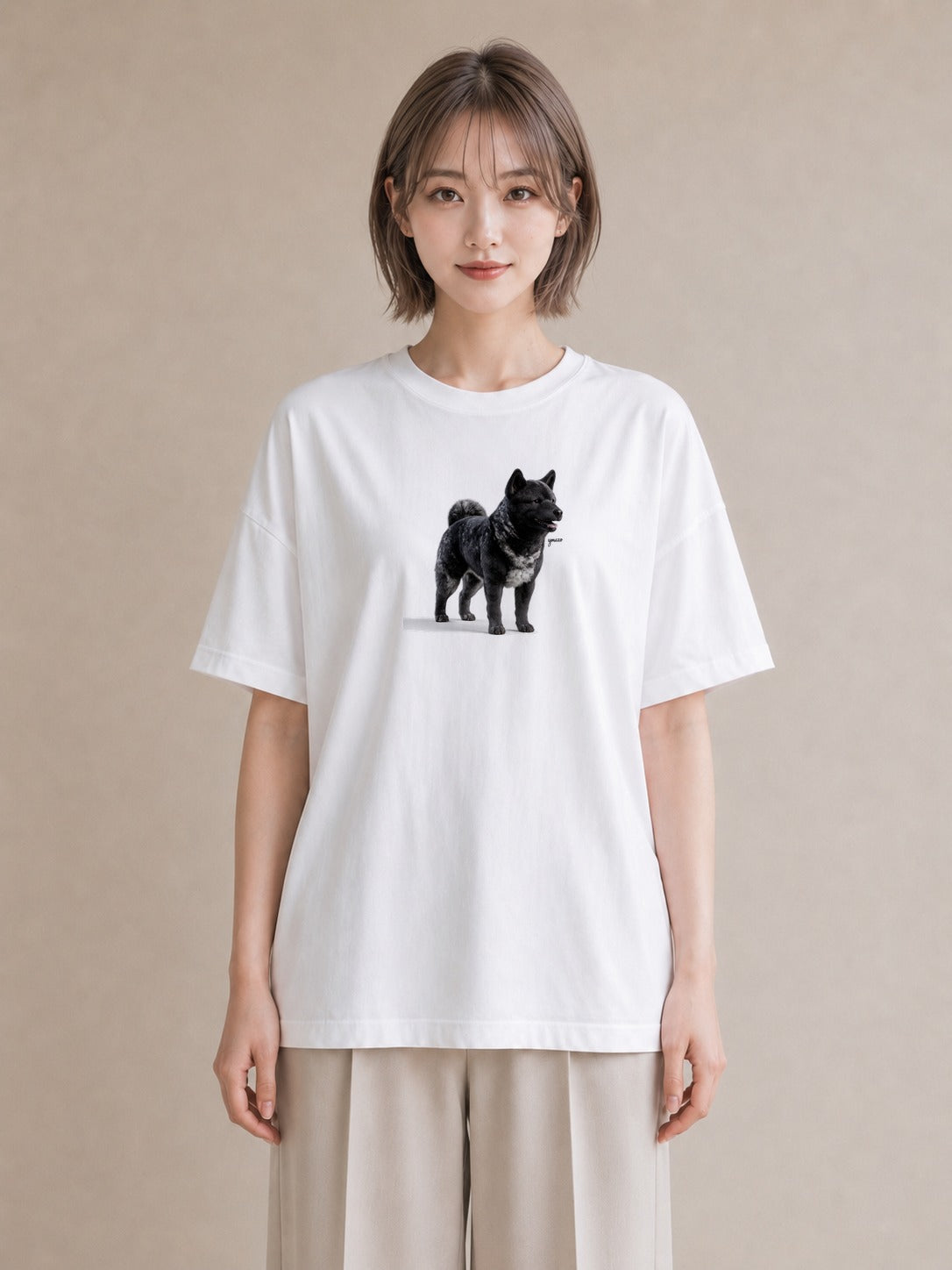 半袖Tシャツ レディース 柴犬 しばいぬ 犬 いぬ イラスト ポップ クリスマス 旅行 白T YMAZO