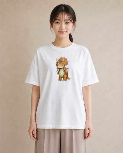 デザインTシャツ レディース サイ 動物 アニマル イラスト フェミニン 20代 カジュアルコーデ 白T YMAZO