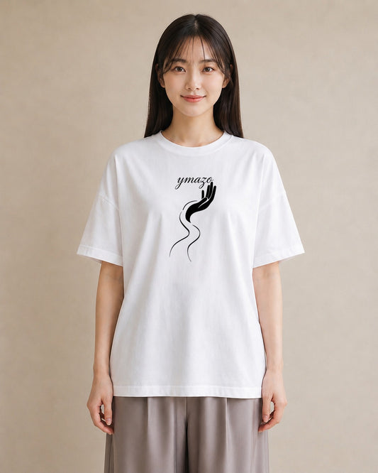 プリントTシャツ レディース 手鏡 アンティーク レトロ ナチュラル イラスト ガーリー お出かけ 普段着 白T