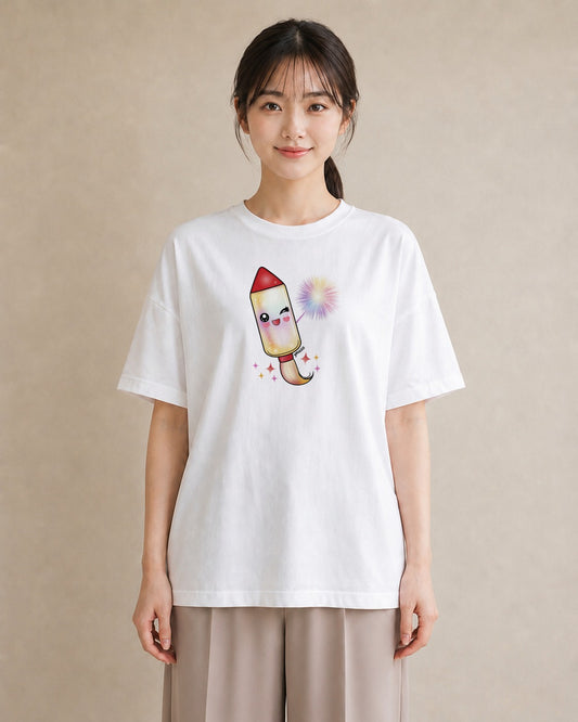 Tシャツ レディース ロケット 星空 宇宙 イラスト 個性的 ギフト 母の日 白T YMAZO